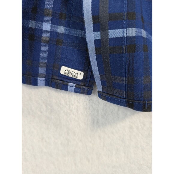 Tasso Elba Men's Shirt 100% Cotton XL 17-17.5 Long Sleeve Plaid Flip Cuff NWOT - Picture 8 of 8